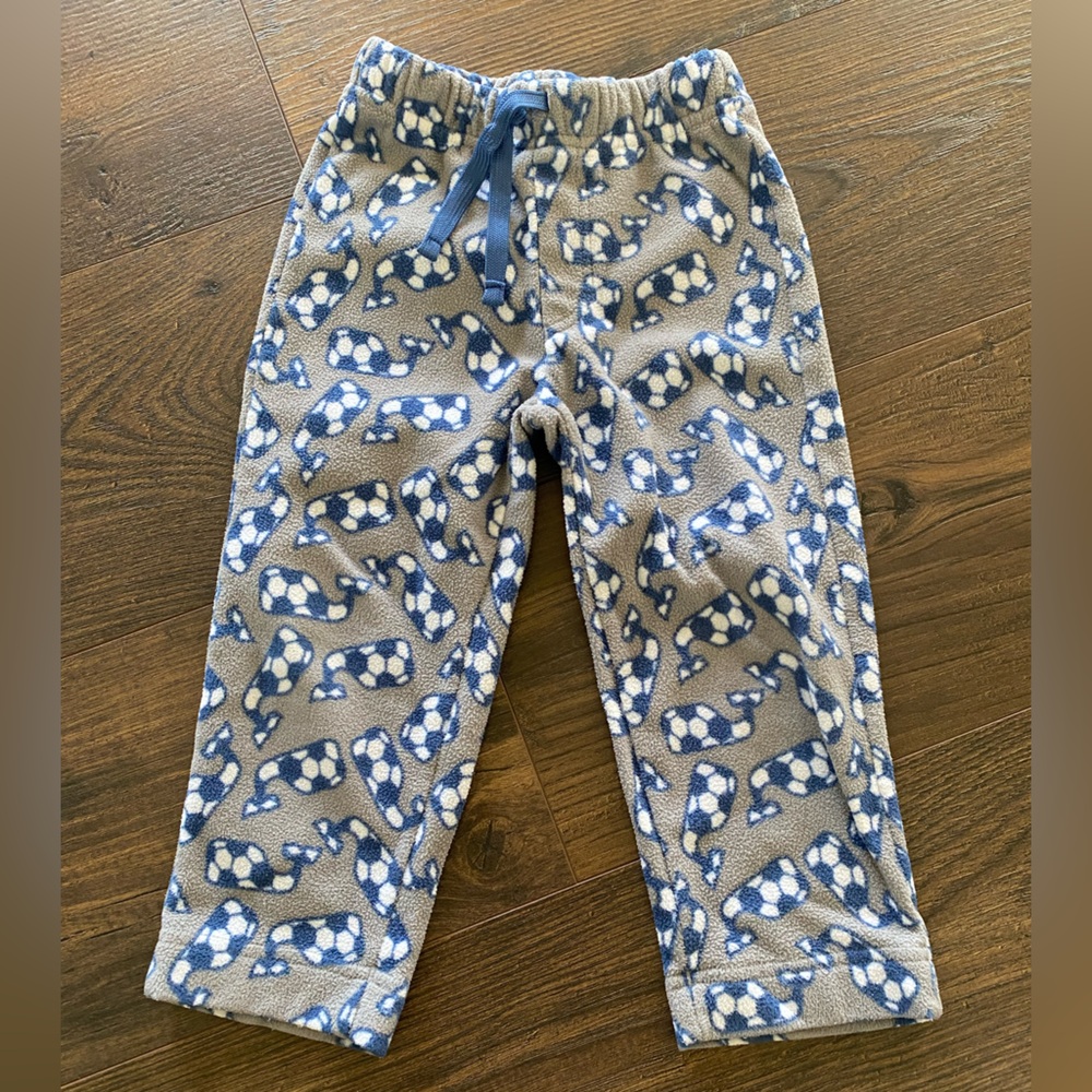 Vineyard Vines Blue and White soccer ball whale Fleece Pants
